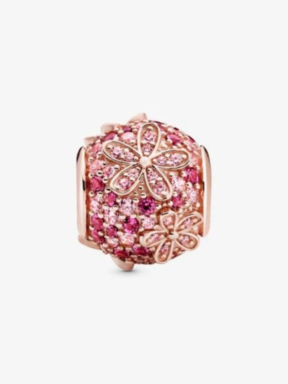 Pandora Rose Gold Beaded Flower Bracelet & Snake Bracelet